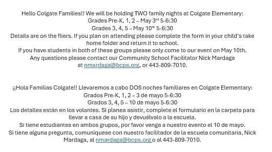 Colgate Elementary tweet media