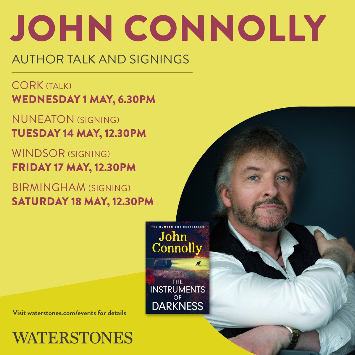 We're looking forward to welcoming @jconnollybooks back to Cork for a chat about books and who knows what else on May 1st. It's always a good night when John visits. @corkcitylibrary @echolivecork @irishexaminer @HachetteIre #CharlieParker ##TheInstrumentsofDarkness #Cork