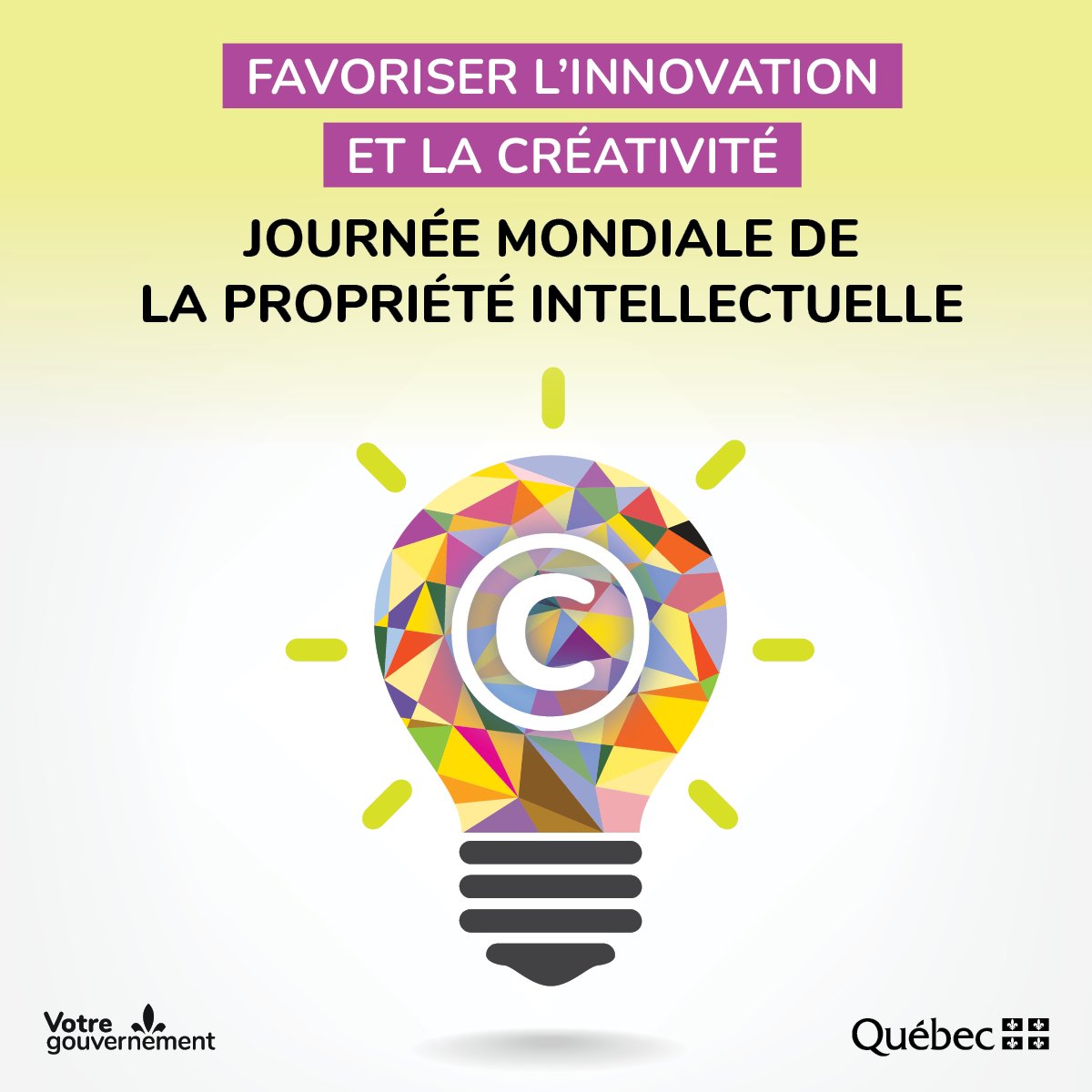 [Journée mondiale de la propriété intellectuelle] L’édition 2024 est l’occasion de mettre en lumière l’apport des artistes et des créateurs[-trices] du Québec et d’ailleurs pour stimuler l’innovation technologique! 💡 Détails : wipo.int/fr/web/ipday/2…