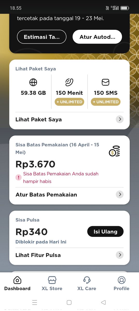 wayancetu's tweet image. Makin lama makin miris saja ini XL @XLAxiata_Tbk @myXL @XLCare 
Kuota masih banyak, tahu2 internet mati saja! Xl prioritas pula.😡🤔