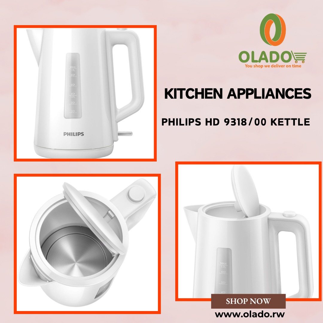 Philips kettle . perfect for your kitchen
Drink Hot tea anytime easily😍
olado.rw/prodView/REF/0…

🔸call/WhatsApp: 0783229174
#olado #onlineshopping  #weekendshopping  #homeappliances #kitchenappliance #teakettle #philipsproducts