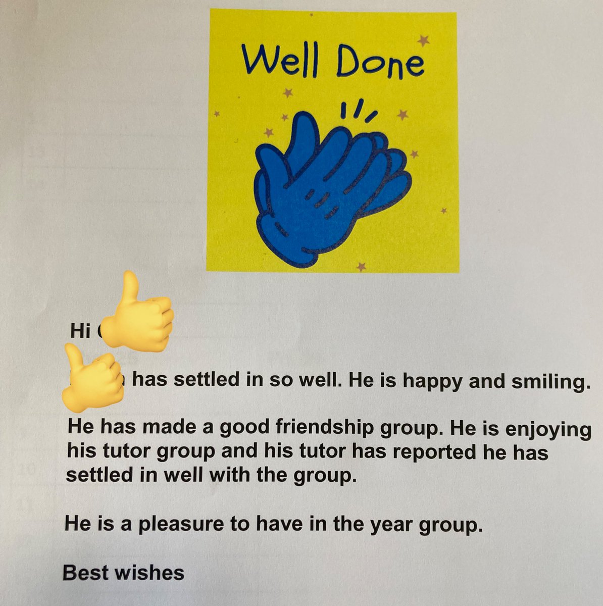 St Matthias works hard to get pupils ready to return to mainstream. Saying goodbye can be tough but then we get positive feedback about our pupils and it makes it all worthwhile. #so_proud @prusapuk 👇