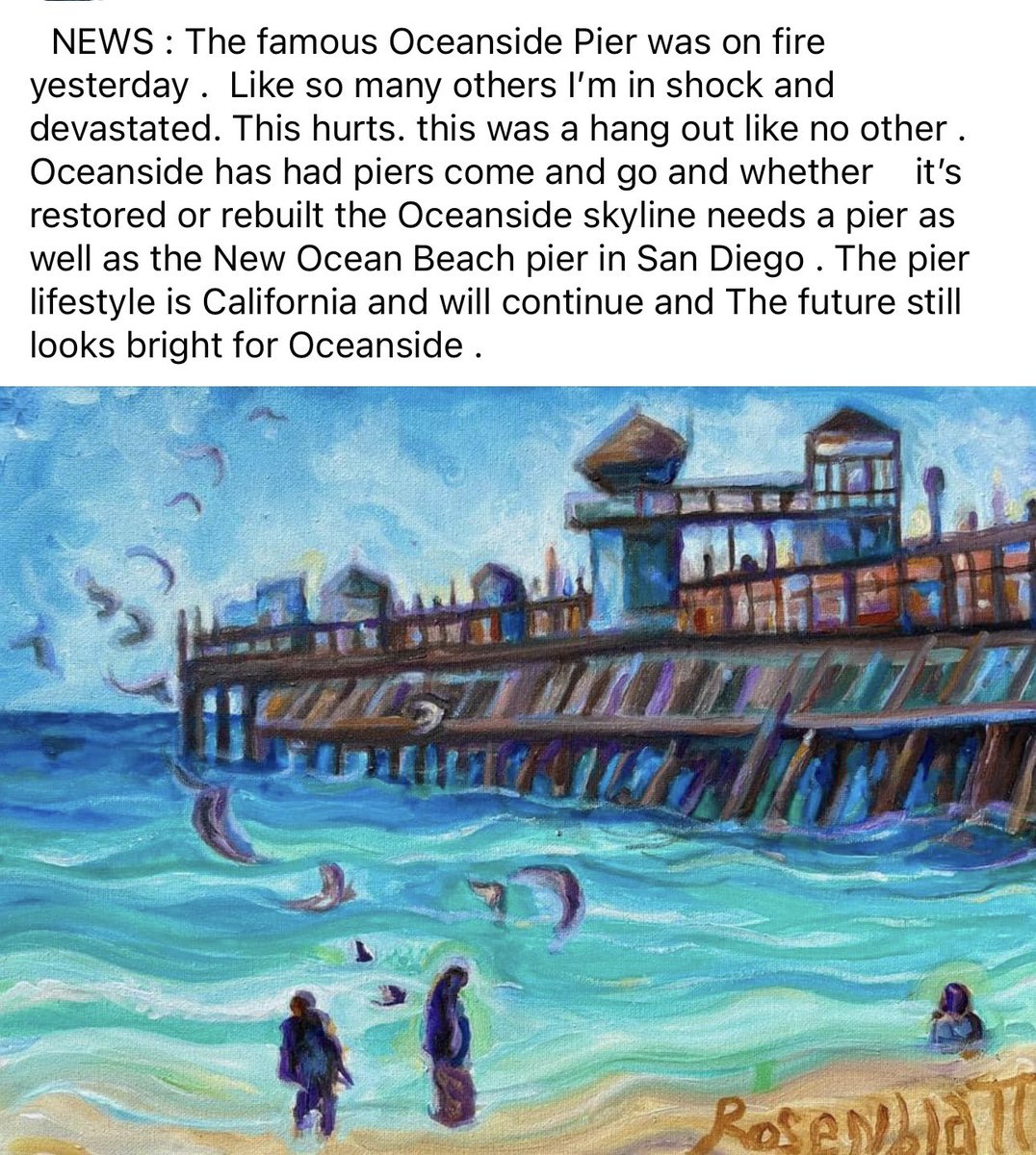 #oceansidecalifornia #OceansideFire #OceansidePier #oceansidemurals 
#oceansidemuseumofart #michaelrichardrosenblatt @Oceansideapplia @coastnewsgroup @OceansideMaine @WOWHealingCare @OsideUSD @oceansidemuseum @OsideUSD @OceansideRec