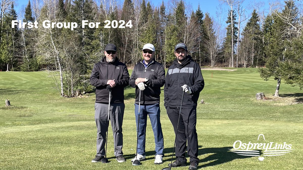 Our first group is on the course ….
Derek McLeod, John Falardeau and Jesse Ethier

Welcome to 2024 …