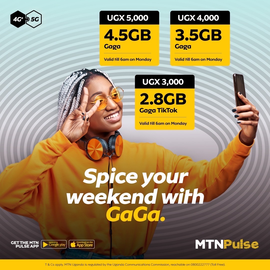 This is for the Unstoppable youth! 💪🏽

Unleash your vibe with discounted #PulseGaga Weekend Bundles, just for you!😎 Dial *175*3# to activate. #MTNPulse