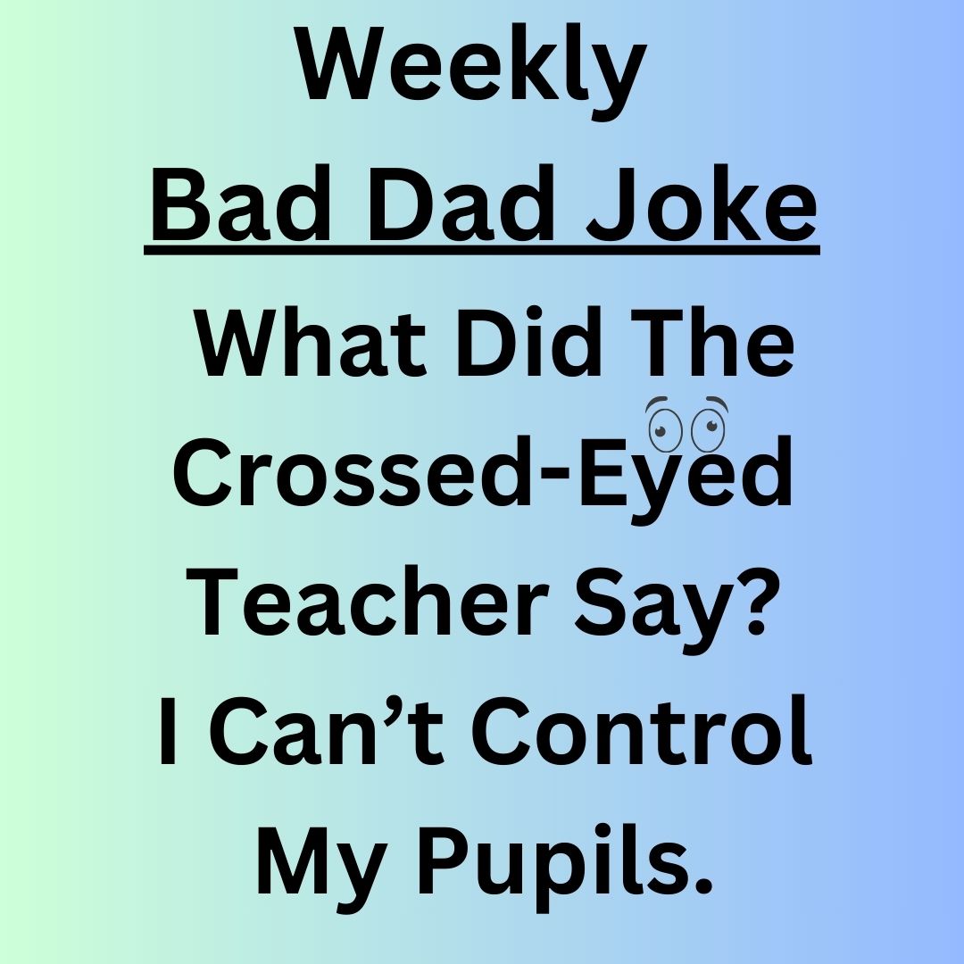 Another reeeeeal bad dad joke for ya! Can it get any worse than this? 😁

Got one? Post it in the comments.

Have a great weekend!

thewayofguitar.com/auburn

#weekly #baddadjokes

#thewayofguitar #guitarlessonsauburnny #auburnny #guitarteacher #guitarlessons🎸