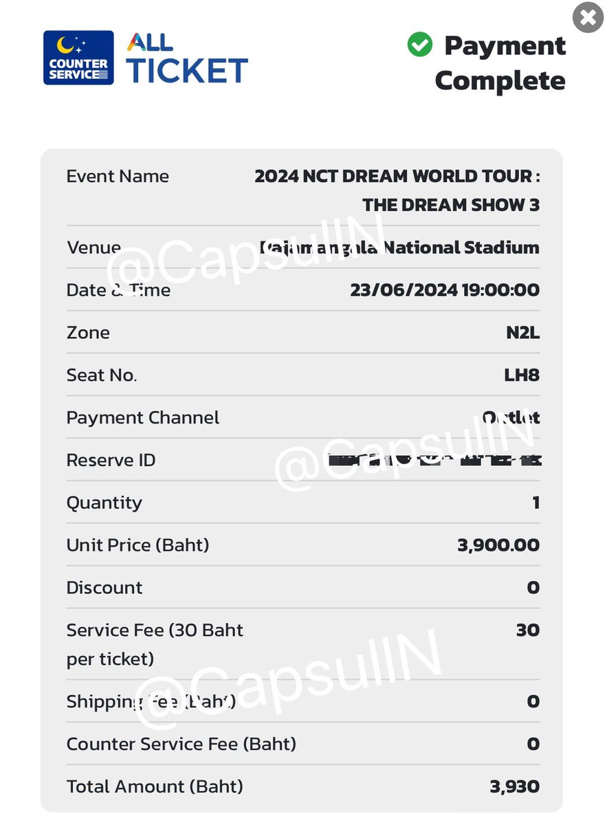 เพื่อนฝากปล่อยบัตรเพราะว่าได้โซนที่ต้องการแล้วค่ะ

วันที่ 23/06
โซน N2L แถว LH

ขาย 4100 (คิดค่าเมมเบอร์ 200)

🔺สนใจ DM มาสอบถามได้ค่ะ
#NCTDREAM_THEDREAMSHOW3_in_BKK