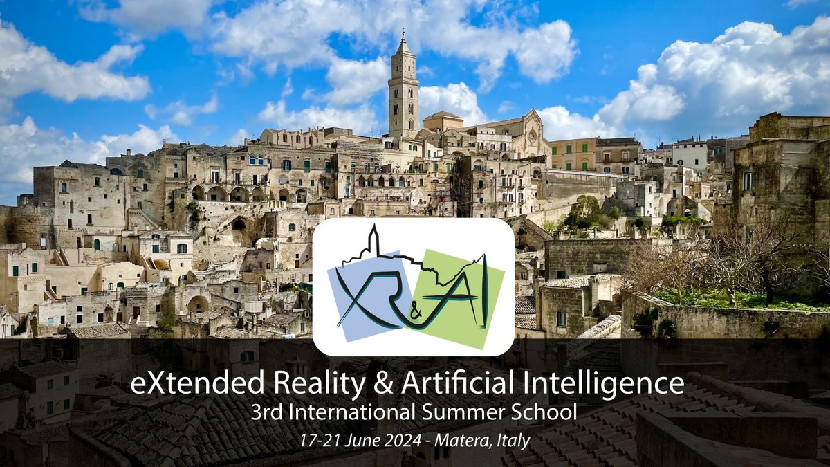 XR&AI - eXtended Reality and Artificial Intelligence – 3rd International Summer School

17-21 June 2024

xrsalento.it/xrai-summer-sc…

#xrai #summerschool #extendedreality #artificialintelligence #matera #ctematera