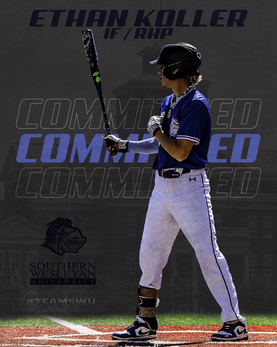 Ethan Koller (@ethankbaseball) on Twitter photo I am extremely blessed to announce my commitment to Southern Wesleyan University. I want to thank my family, coaches, and everyone that has helped me achieve my childhood dream! Go warriors💙 <a href="/BrianDempsey11/">Brian Dempsey</a> <a href="/TeddyKoller/">Teddy Koller</a> <a href="/coach_hoody26/">Josh Hood</a> <a href="/CoachSanders9/">Coach Sanders</a> @Jordan_Miller07 I am extremely blessed to announce my commitment to Southern Wesleyan University. I want to thank my family, coaches, and everyone that has helped me achieve my childhood dream! Go warriors💙 <a href="/BrianDempsey11/">Brian Dempsey</a> <a href="/TeddyKoller/">Teddy Koller</a> <a href="/coach_hoody26/">Josh Hood</a> <a href="/CoachSanders9/">Coach Sanders</a> @Jordan_Miller07