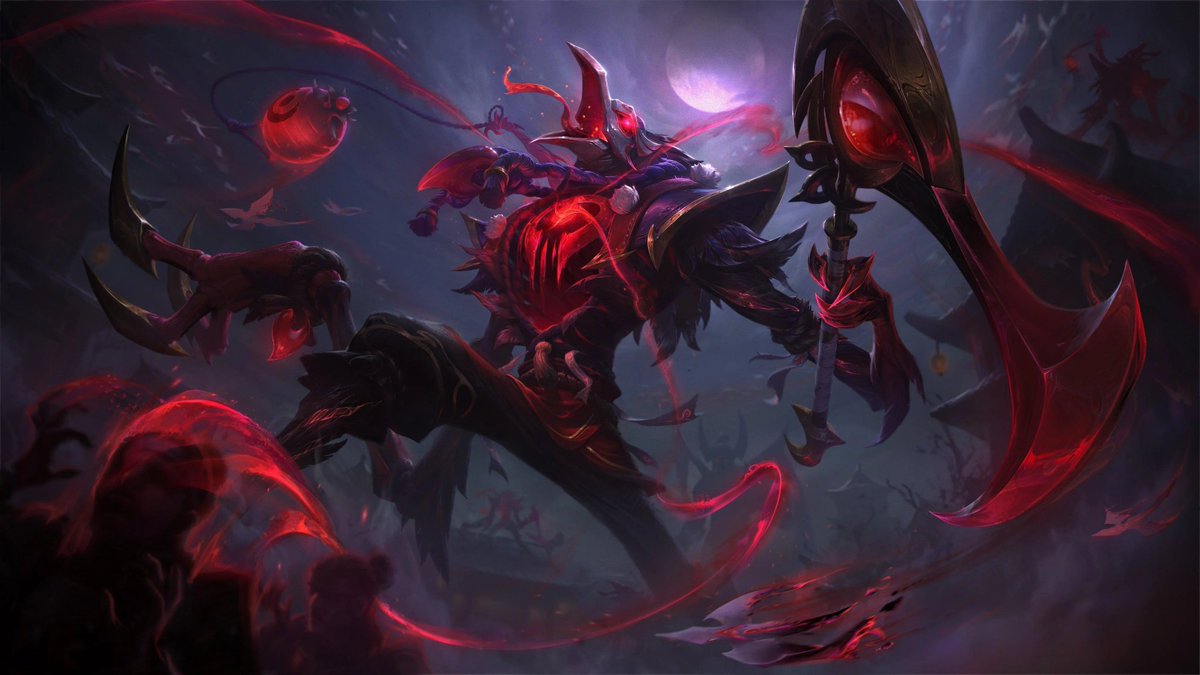 Skin #giveaway 5 Fiddlestick Blood Moon (+ emerald chroma) thanks to the #LeaguePartner  ๋࣭ ⭑⚝

ᡣ • . • 𐭩 ♡ To enter :   
↦ Follow me (@Salmalol_), RT & like
↦ Bonus : tag a friend

Ends on : 15th may, gl ! 🌺 ──★ ˙ ̟