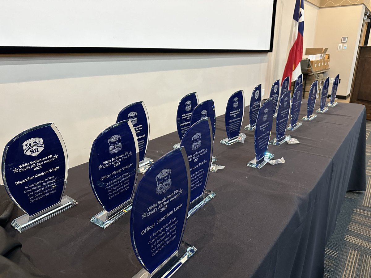 Best time of the year was last night for @WSPDTX as we highlighted superior performance and community partners during our Annual Awards Banquet. Kudos to all of our award recipients across the entire public safety team including @WESTCOMMTX Dispatch Center, PAWS Animal…