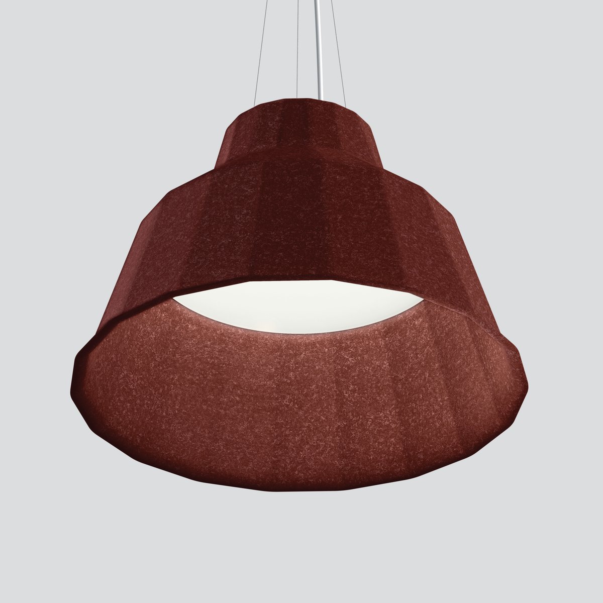 Frank's large, faceted shade is made from sound-absorbing recycled PET felt that increases acoustic comfort in a space. And a powerful light source projects onto a rounded diffuser, creating elegant and efficient illumination.

eurekalighting.com/products/frank/

#eurekalighting