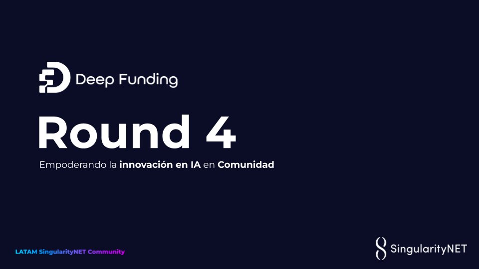 💡<a href="/DeepFunding/">DEEP Projects</a>  está de vuelta con #4 RONDA de financiamiento y más decidida que nunca a impulsar la plataforma de IA descentralizada de <a href="/SingularityNET/">SingularityNET</a>  y alcanzar pronto la BGI 🚀✨

Entérate de todos los detalles y secretos de la #4 RONDA 👇
link.medium.com/eVjjMgU16Ib
