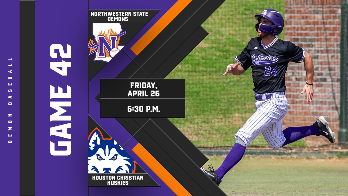 NSUDemonsBSB's tweet photo. Sprinting into the series opener.

🆚 HCU
🕡 6:30 p.m.
📌 Natchitoches
🏟️ The #BStro
📺 https://t.co/Y9ppAi2pSt
🎙️ @PTNetherton/@JasonSPugh 
📊 https://t.co/dfMErrPJZp

#ForkEm x #NCGB https://t.co/U6EeQT2Dzi