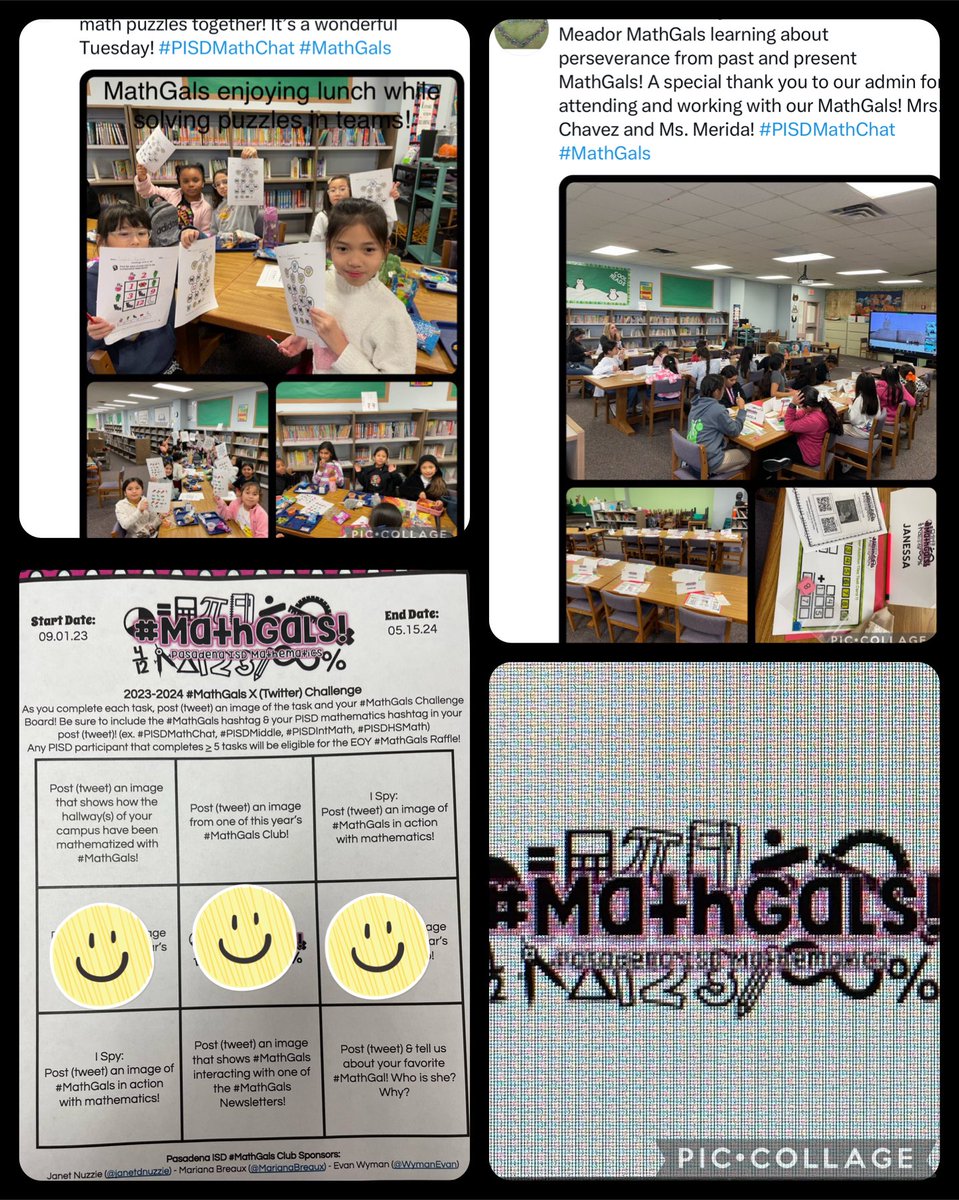 Meador MathGals working together! #PISDMathChat ⁦@ConnieDaumas⁩ #MathGals