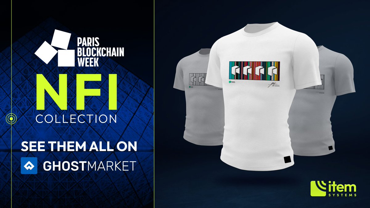 Did you know you can see the NFI T-shirt collection created at #ParisBlockchainWeek on @ghostmarketio? Some of the visitors really let their creative juices flow and made amazing T-shirts that are worth checking out. Take a look - ecs.page.link/twUq7