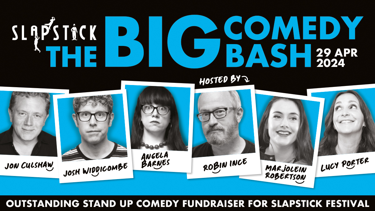 Start your week with some laughs! Our Big Comedy Bash is Monday night! Robin Ince hosts a stellar line-up that includes @jonculshaw, @lucyportercomic, Josh Widdecombe, @AngelaBarnes, and @MarjoleinR! whatsonreading.com/venues/hexagon…