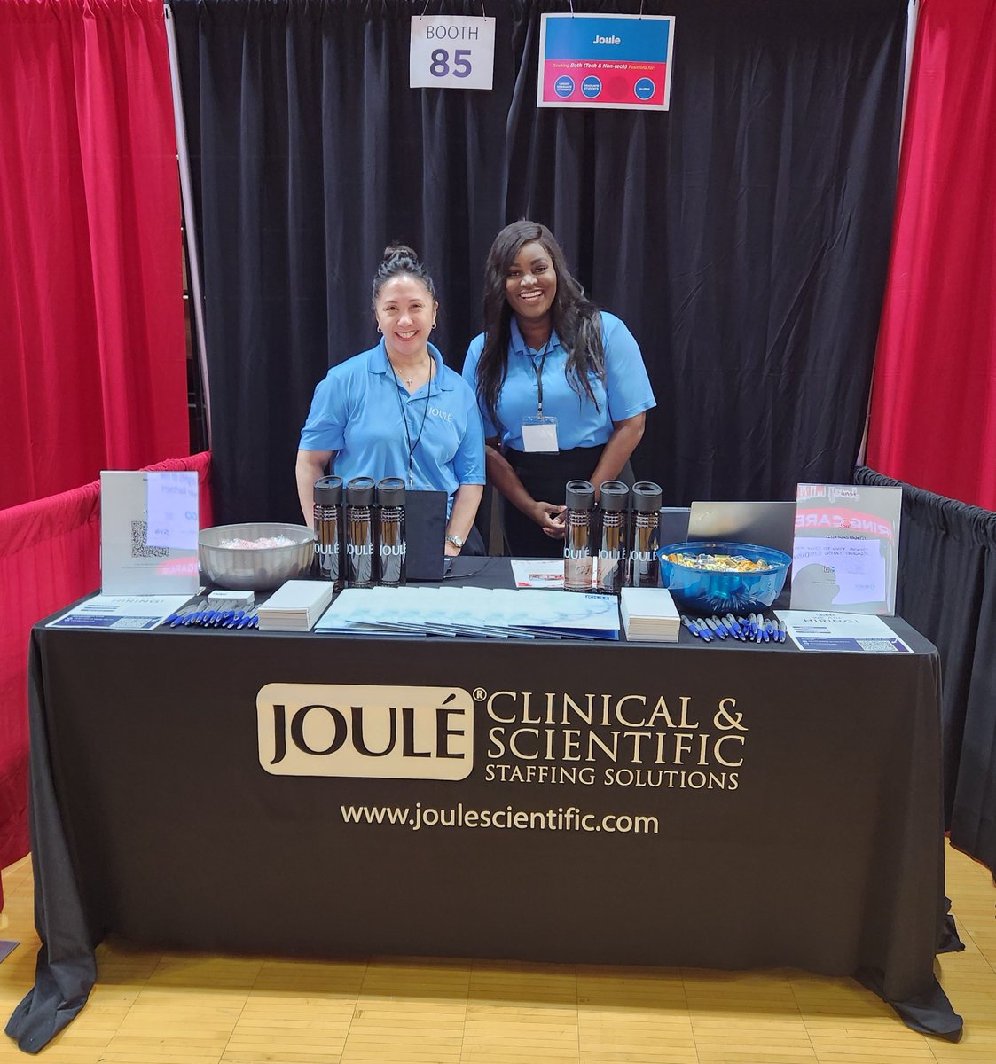 Maria Eliza Dzmil and Catherine Benne, MBA are ready to go at the Rutgers University 2024 Spring Career & Internship Fair! 👋

📍 Stop by Booth 85 to explore exciting opportunities in the life sciences industry. 

#JouleAllDay #careerfair #jobfair #internships