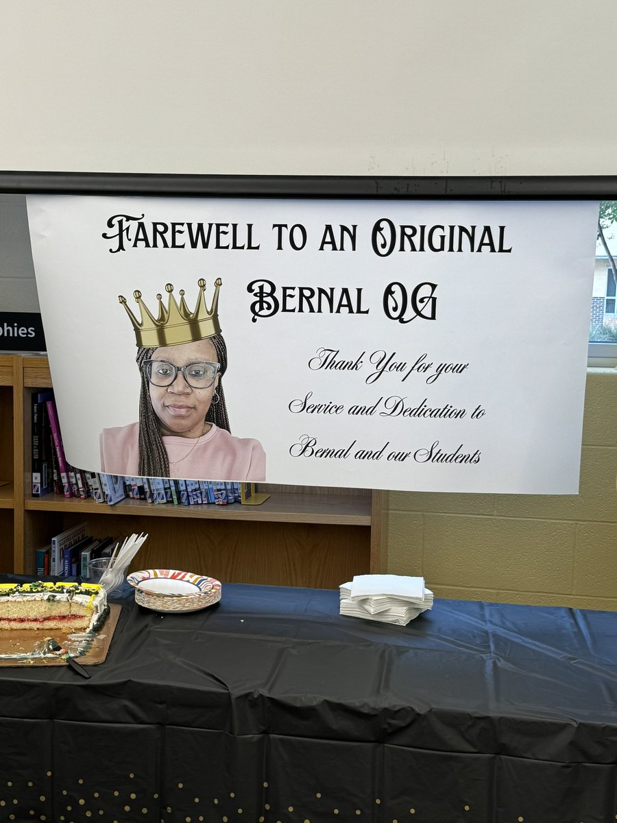 We said goodbye to one of our O.G.s yesterday; 10 years serving the @NISDBernal community.  We will miss you @MsMacx3 but we’re excited to see what your future holds. @NISDPatNeff is getting a great one!