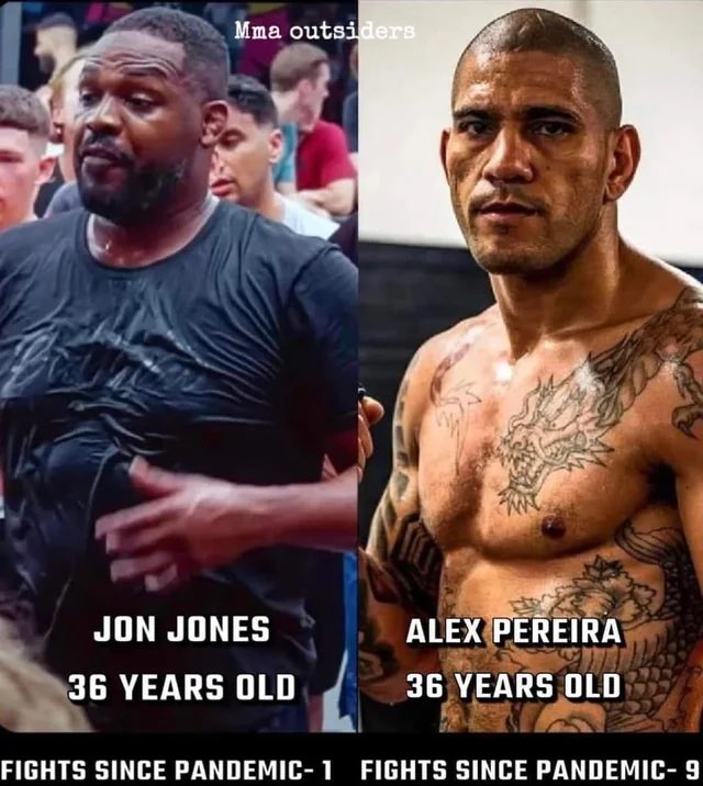 Alex Pereira has 8 more fights than Jon Jones since the pandemic.