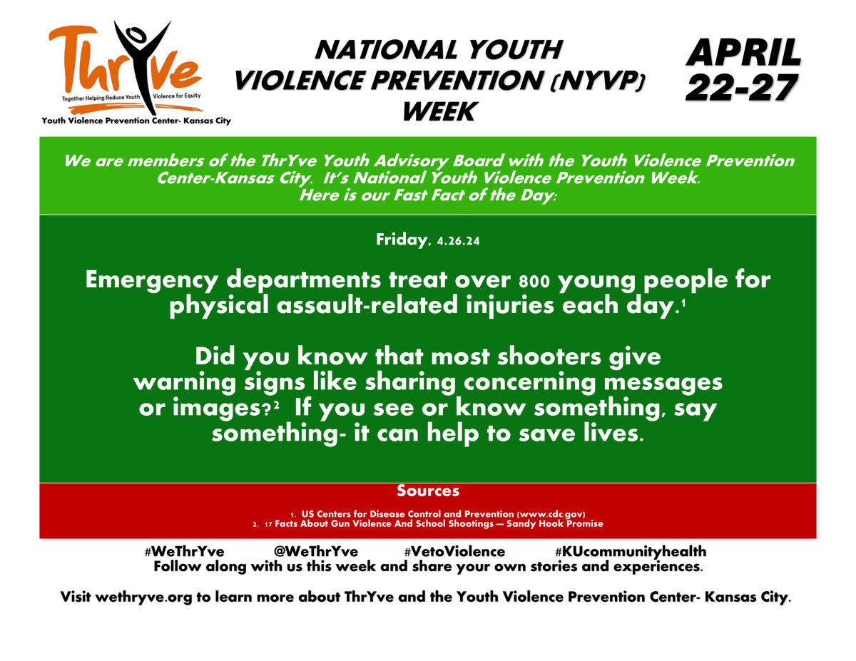 #wethryve #vetoviolence #kucommunityhealth #nyvpweek