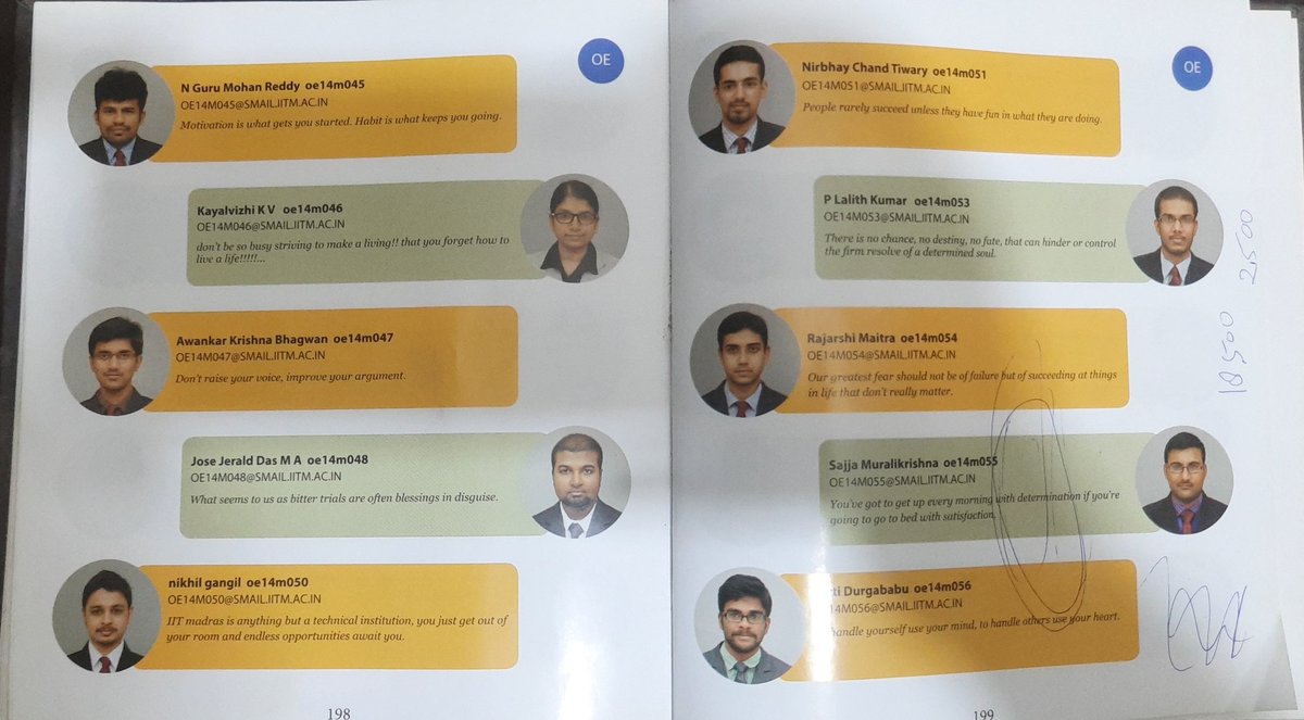 My IIT Yearbook. Every shared their life experience in so many cool quotes while i wrote about my experience in IITM 🤦‍♂️