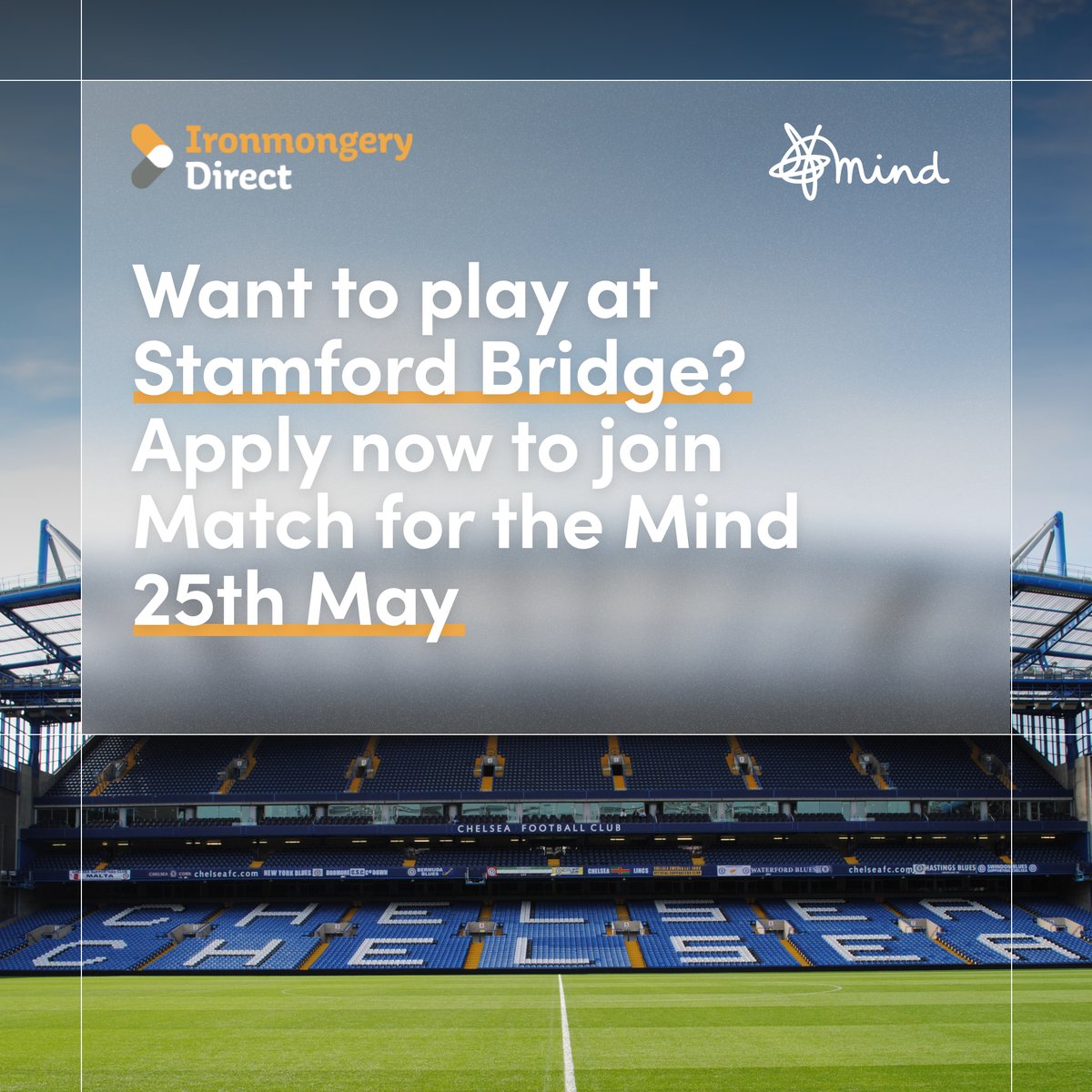 Ever imagined scoring a goal at Stamford Bridge? ⚽ Here's your chance! Click here to apply or learn more: bit.ly/3Wgjc0k 🌐👈 We're hosting our very own tournament to support mental health, with all of the proceeds going to @mindcharity! We’ll be putting tradespeople…