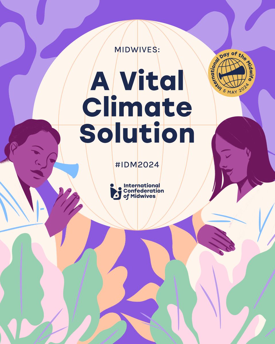 Ahead of International Day of the Midwife, @world_midwives are hosting an event exploring the impacts of #ClimateChange on the lives and work of midwives and the vital role midwives can play in climate solutions. 🗓️ May 3, 11 am BST 🔗 internationalmidwives-org.zoom.us/webinar/regist…
