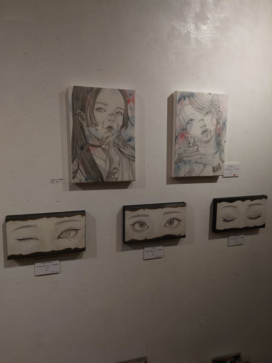 大阪のARTHOUSEさんに
岬ましろさんの個展
常世の國-飾-　観に行って来ました。

今回の新作
墨で描く前?の画像で
「和」以外の要素がある作品だなとは
思っていたんですが
完成した作品を観て
思っていたよりも「和」以外の要素が強くて
驚きました!!