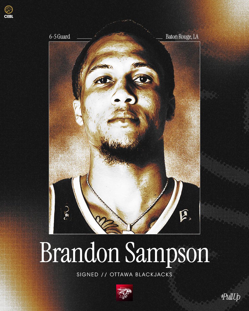 BREAKING: @ott_blackjacks sign Brandon Sampson. The guard was formerly a two-way player with @chicagobulls, starting two games in 2019. He also played in the CEBL in 2022 where he averaged 20.5 PPG and was named All-CEBL Second Team. 🗞️: cebl.ca/ottawa-blackja… #CEBLFreeAgency