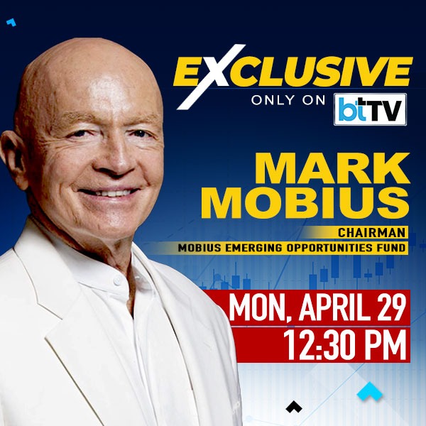 #MarketMasters | Catch Mark Mobius, Chairman Of Mobius Emerging Opportunities Fund in an exclusive conversation with BTTV's Managing Editor Siddharth Zarabi And Senior Associate Editor & Anchor, Sakshi Batra on April 29, 12:30 pm only On BTTV. Stay tuned! @szarabi |