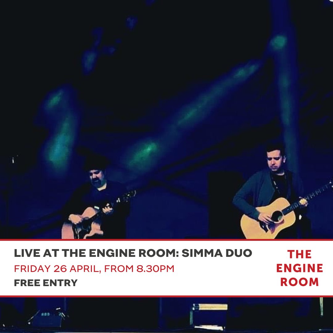 Our brand new #LiveAtTheEngineRoom nights return tonight with music from Simma Duo. 8.30pm start, FREE ENTRY. Grab a pint and we'll see you down there 🍺 Attending Ferocious Dog at @firestationsun? We'd love for you to join us after the show. Simma Duo will be playing 'til late.