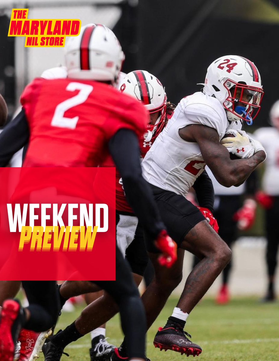 Weekend Preview: @TerpsFootball’s annual Red-White Spring Game is tomorrow at SECU! Be there for kickoff at 12pm, or watch on @BigTenNetwork!