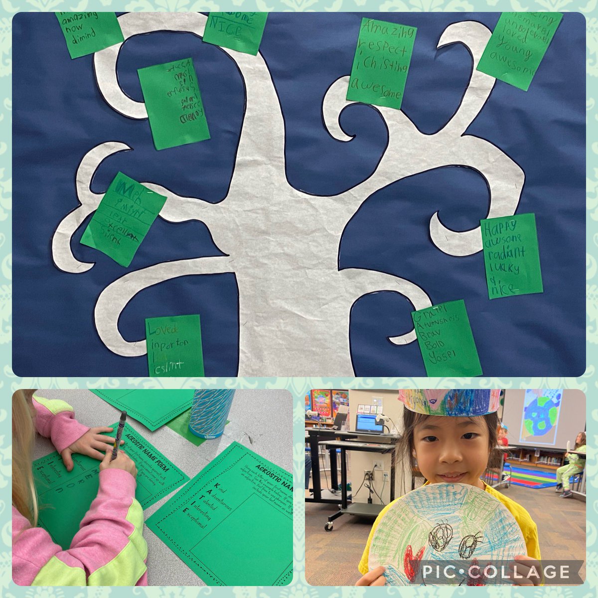 Well April, that’s a wrap in the Library! We celebrated Earth Day and National Poetry Month with a book by Helen Frost, decorating our own happy earth and writing acrostic poems for our “Poetree”! My heart is full! @BakerElem @PISD_Libraries