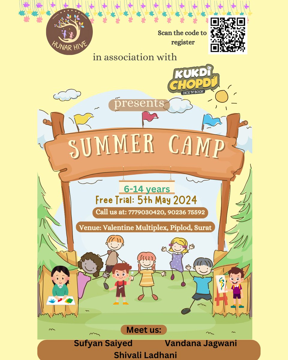 Calling all young adventurers! 🚀 Dive into a world of creativity, learning, and FUN at Hunar Hive Summer Camp! 🌈 Let your child's imagination soar as they explore exciting activities and make unforgettable memories with us. #HunarHive #SummerCamp