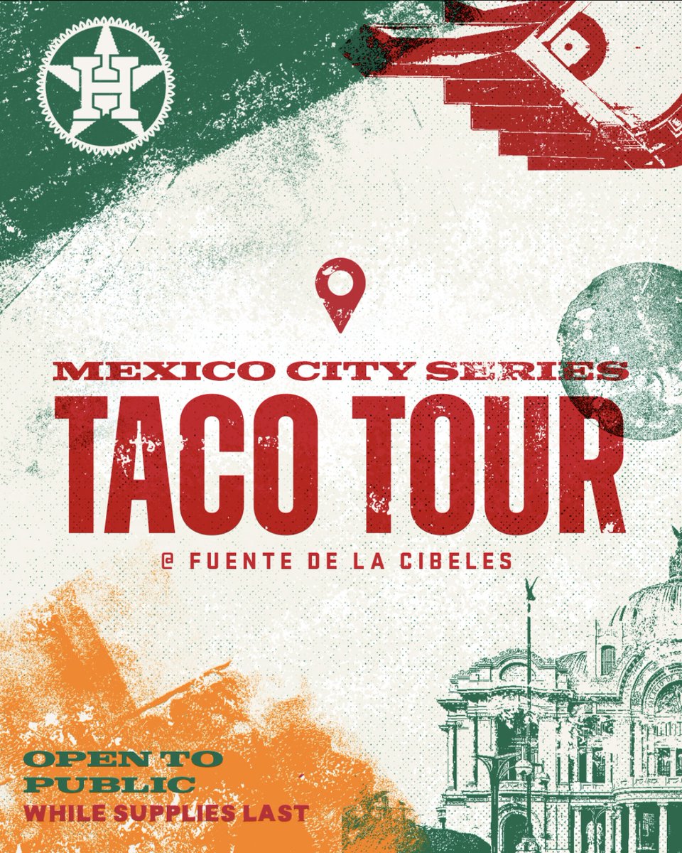 Taco date anyone?🌮 We're cooking up some tacos for the The Mexico City Series! Join us this afternoon at 1pm at Fuente De La Cibeles.