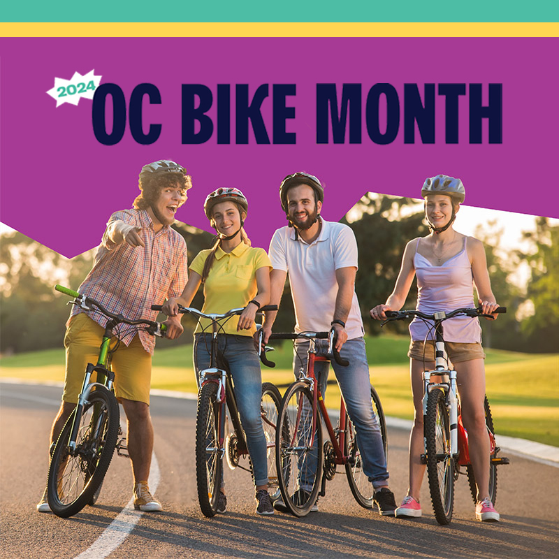 May is #BikeMonth! Commit to ride a #bike in #OrangeCounty at least once in May for a chance to win an #Aventon #ebike package. Check out upcoming events, safety resources, and enter here: OCTA.net/BikeMonth 🚲 ✨