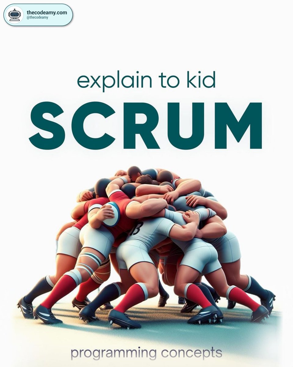 thecodeamy's tweet image. Tech enthusiasts should grasp the essence of SCRUM. Though I've simplified it, the topic remains intricate. SCRUM is predominantly applied in Software Development. 
🔍 Check Out - shorturl.at/euBNV