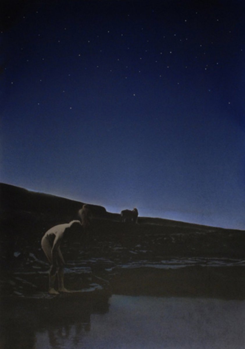 'Millpond' 2008 by Devin Leonardi (American 1981-2014). Acrylic on paper.