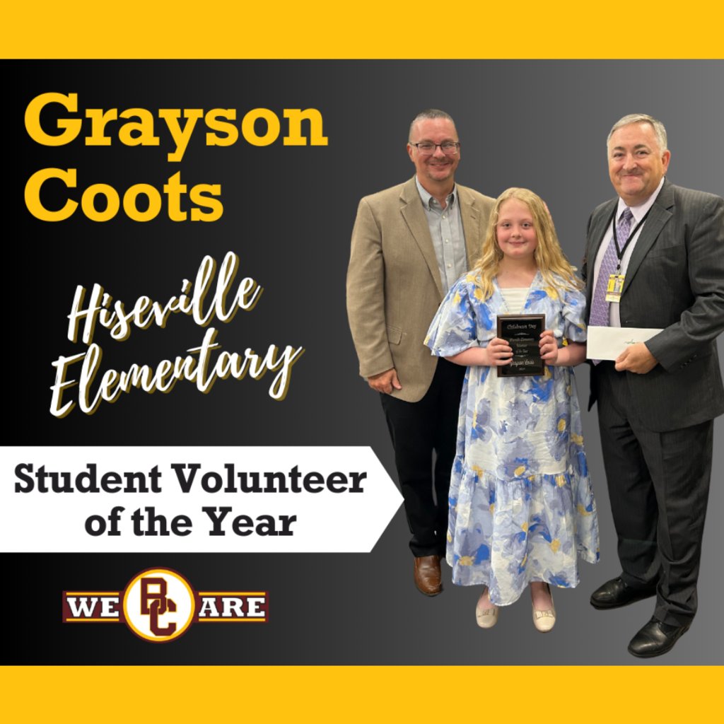 Congratulations to Grayson for giving her time and energy to others! #WeareBC