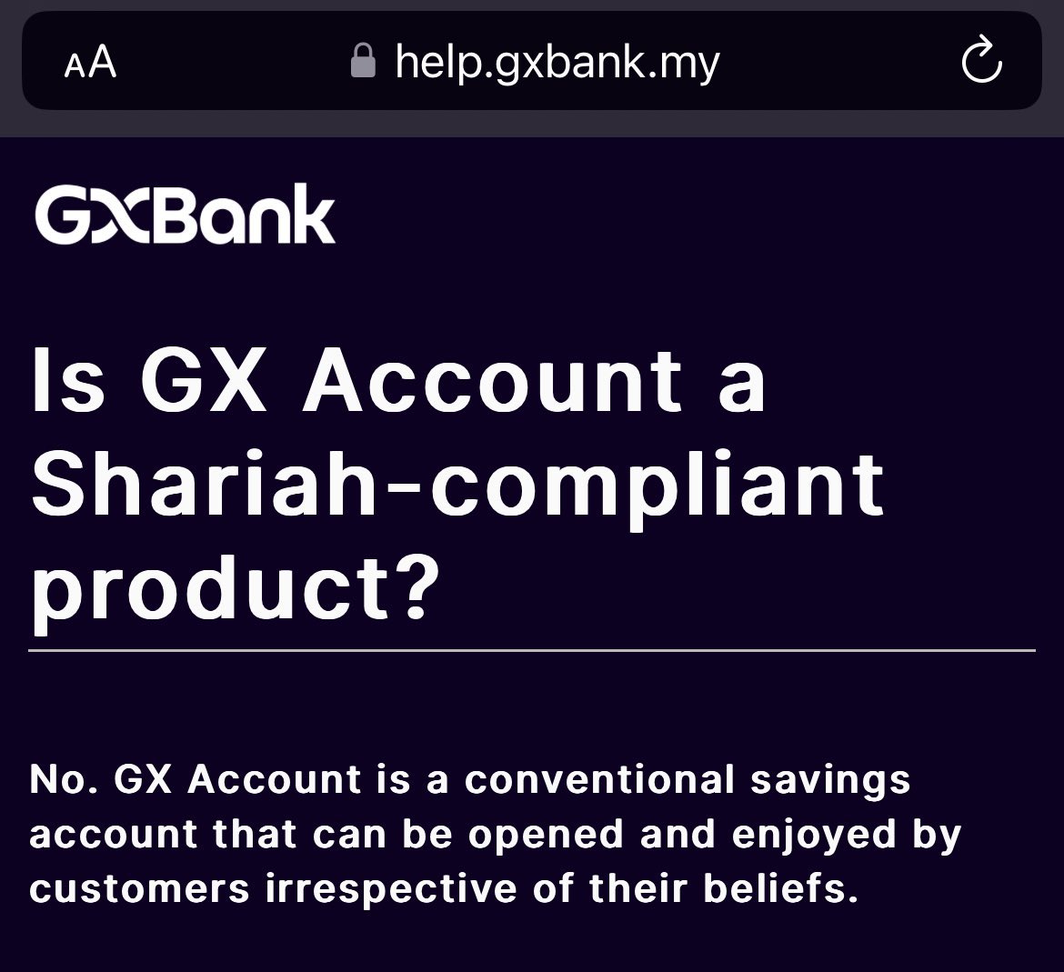 Tiada GXBank sebab akaun tak shariah. Pulangan 3% p.a. dari GXBank tak setinggi platform lain (termasuk platform yang shariah).