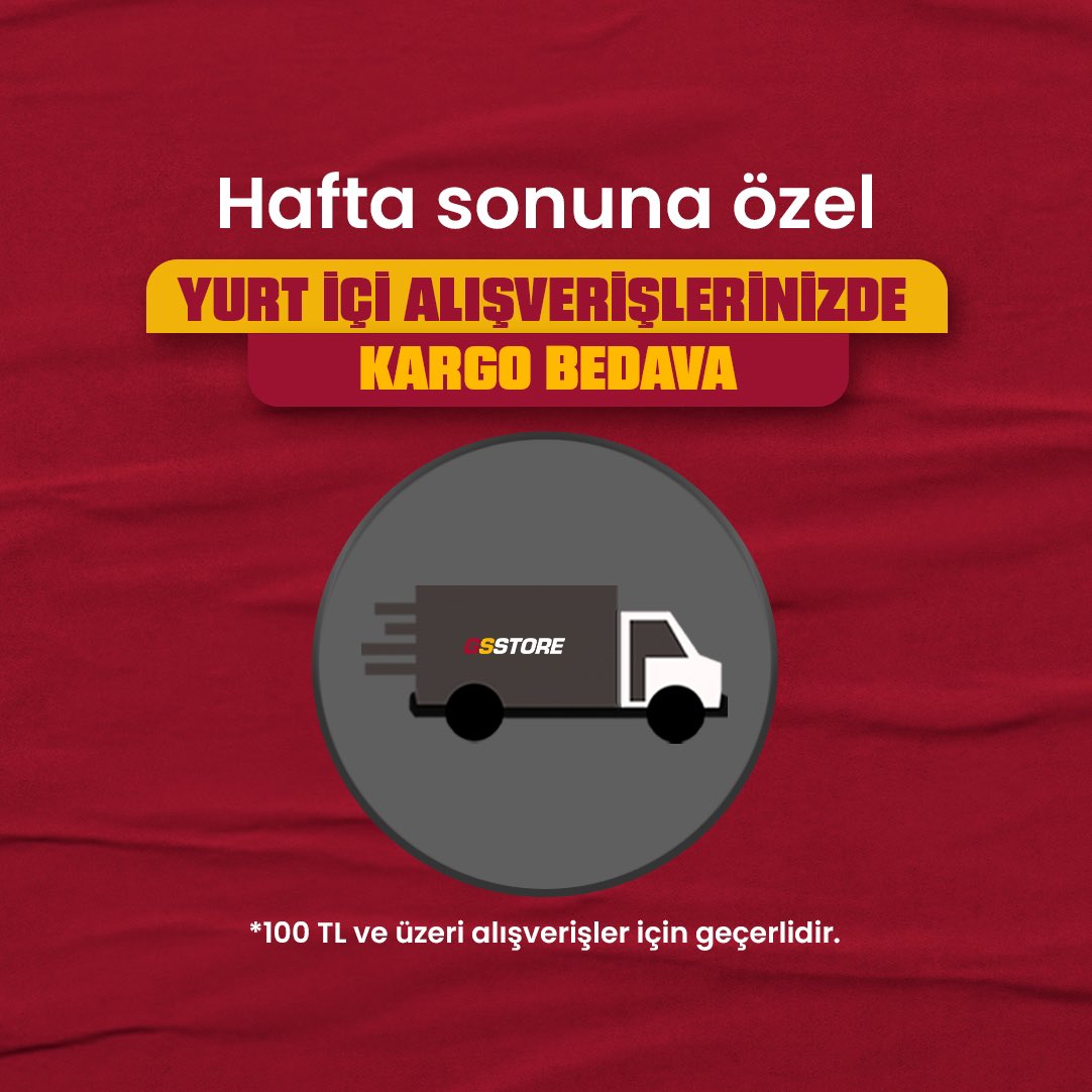 Arma tutkunlarına 1 yeni bildirim! 😍 🚨 GSStore.org’da hafta sonuna özel, 100 TL ve üzeri yurt içi alışverişlerinizde KARGO BEDAVA! 🚨 Alışverişe başlamak için 👉 bit.ly/Hemenlinketıkla