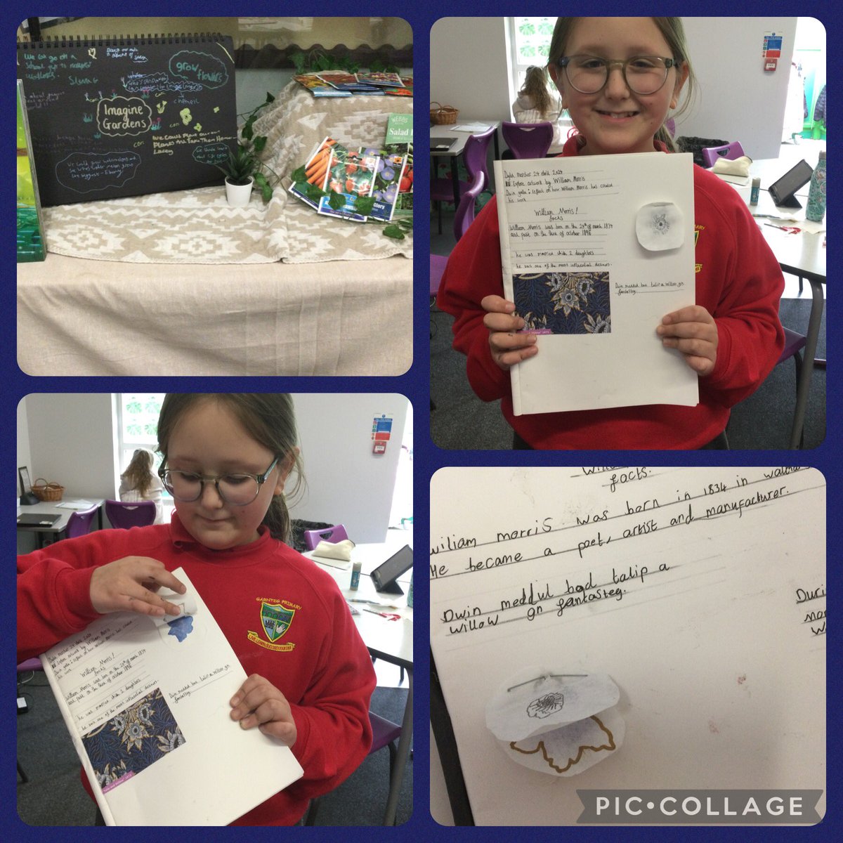 This week Dosbarth 10 have been exploring artwork by William Morris as part of our summer topic ‘Imagine Gardens’. We explored the different layers of printing and gave our opinions in Welsh. Arddechog blant! @garntegprimary