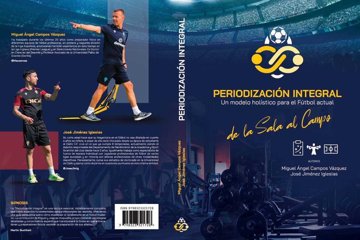 Os presentamos la portada de #PeriodizaciónIntegral nuestro nuevo libro con @JoseJimIg Incluye prólogos de @mart1buch @antoniogomez08 @dehoyolora y @ogonzaloskok En unos días a la venta en Amazon! 📘⚽️#SituacionesJugadas #Fuerza #GPS #Periodización