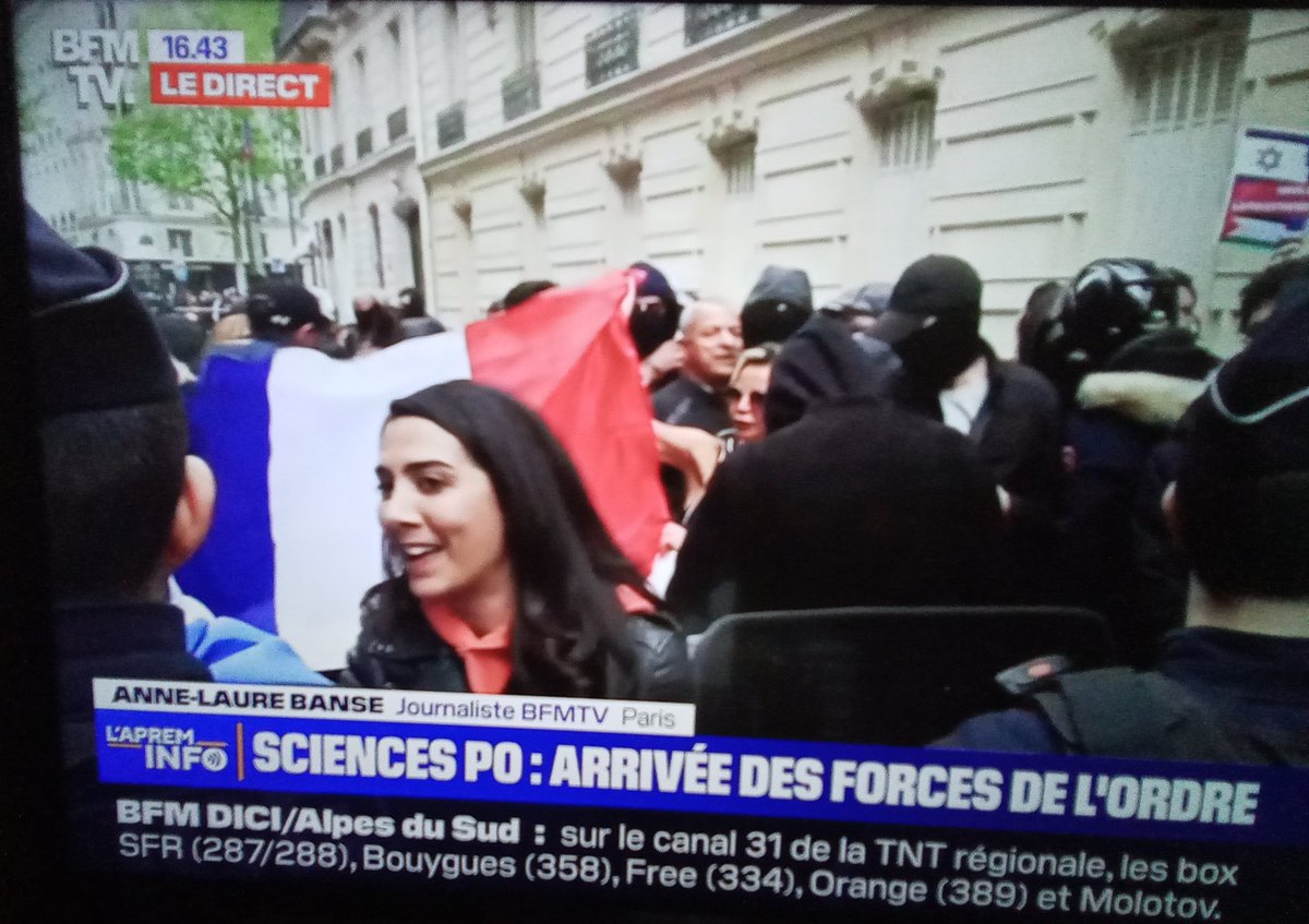 #Sorbonne2 🛑 les sionistes d'ultra-droite cagoulé tranquillement protégé par les miliciens du régime.