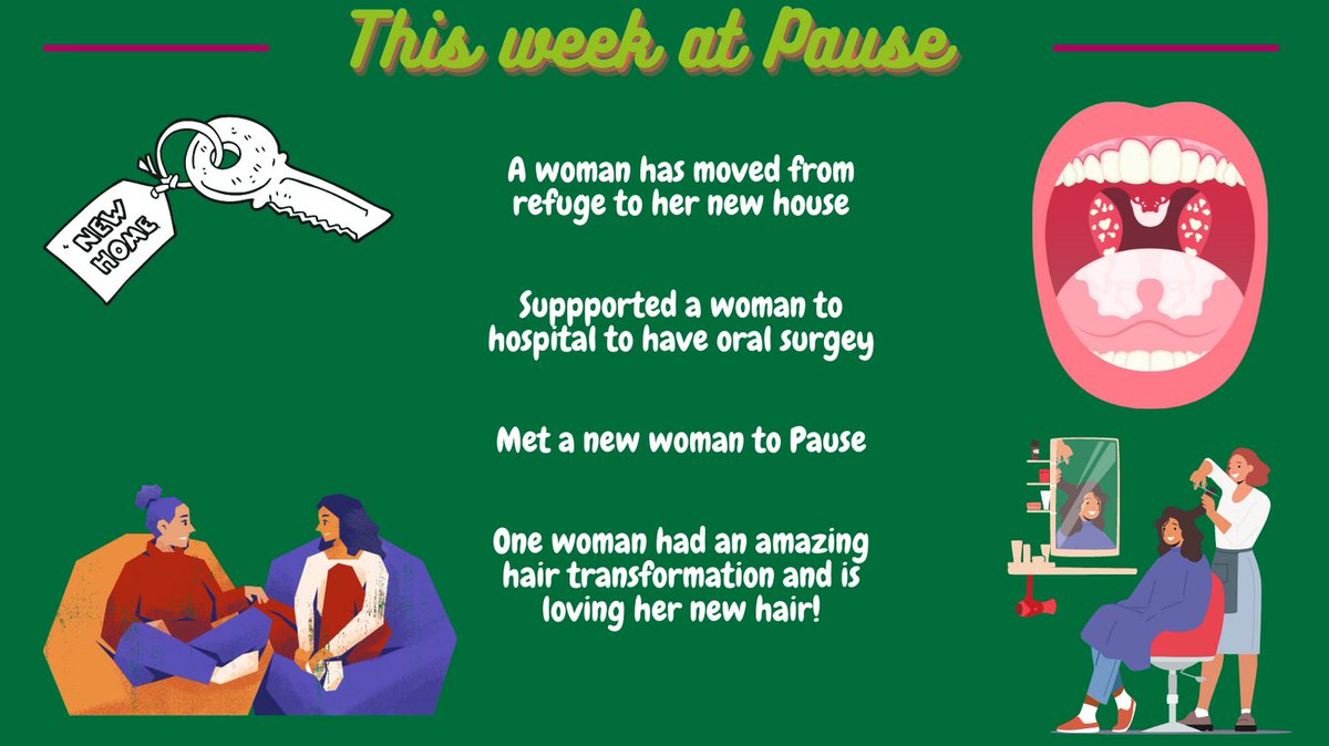 Another busy week at Pause Wiltshire....We have met a new woman to introduce Pause and what we do. Supported a woman to hospital to have oral surgery, celebrated a woman moving from refuge to her new home and finally, got excited for a hair transformation! @wearewilts