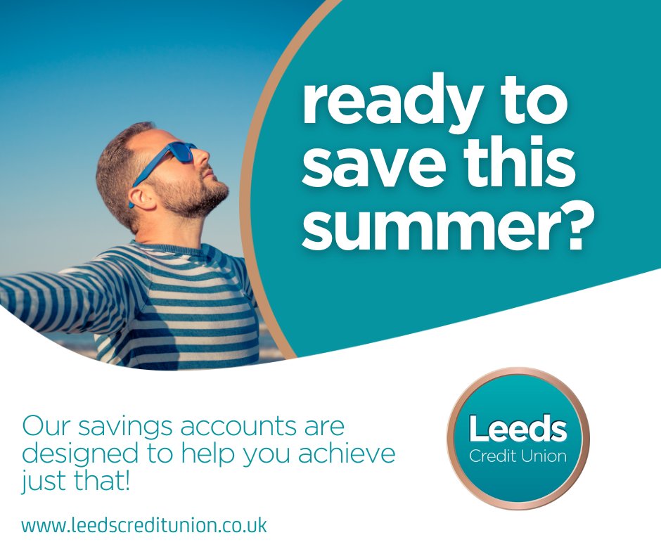 Ready to save for the summer? 🌞🏖️ Our savings accounts are designed to help you achieve just that! Discover more below... leedscreditunion.co.uk/savings/