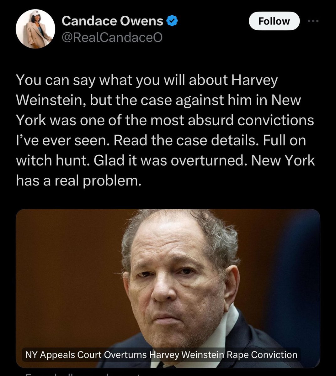 Now she’s defending Weinstein?