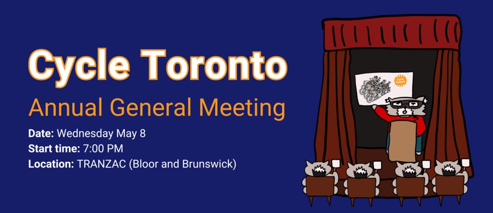 Applications for those interested in joining our board close today. Learn more and apply here: forms.gle/dtfbAXunrzAw6s… And our Annual General Meeting is in just two weeks! RSVP now: cycleto.ca/2024_annual_ge…