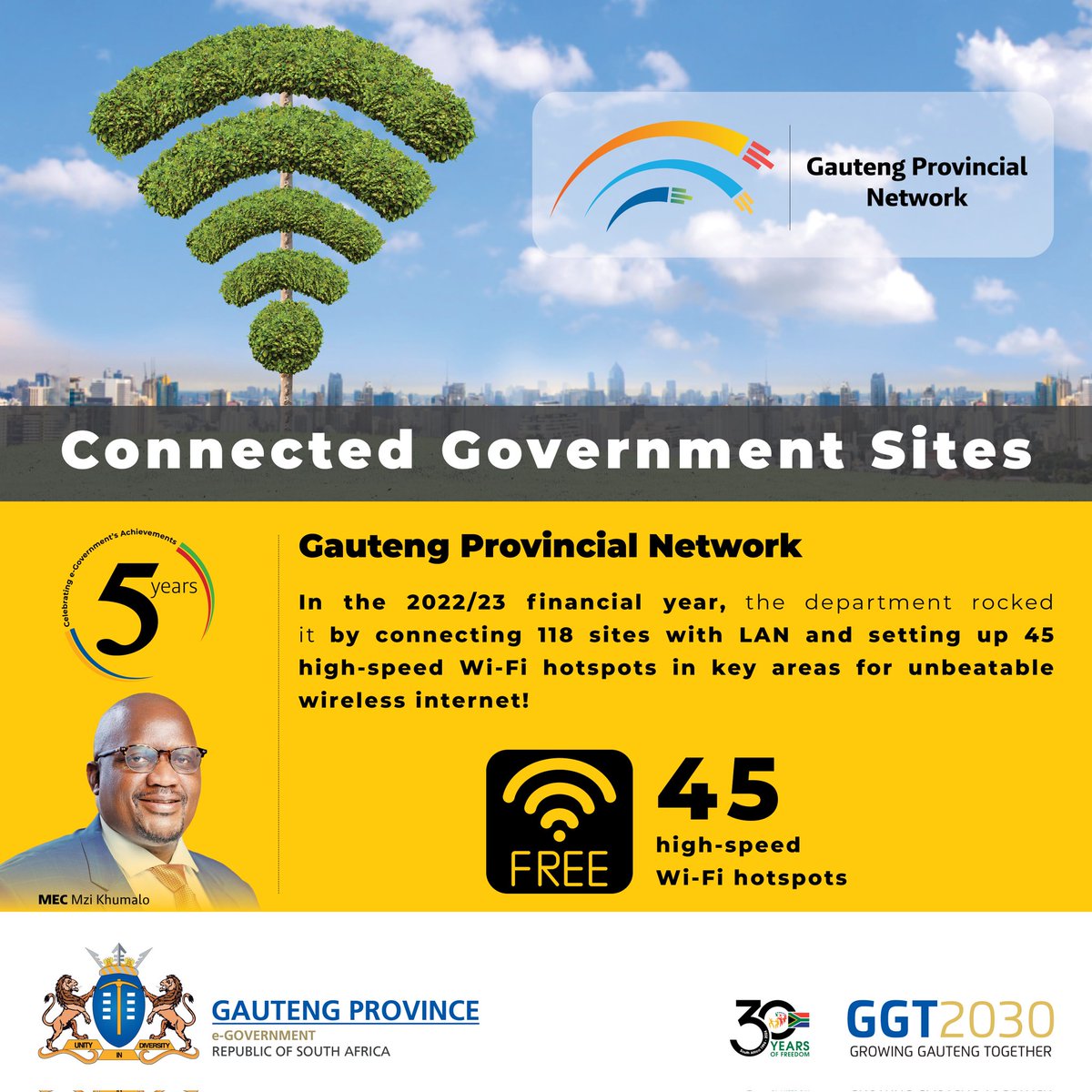 e-Government continues with the expansion of the Gauteng Provincial Network, bringing high-speed connectivity to every corner of our province. #GautengConnects #DigitalTransformation #InnovationNation
